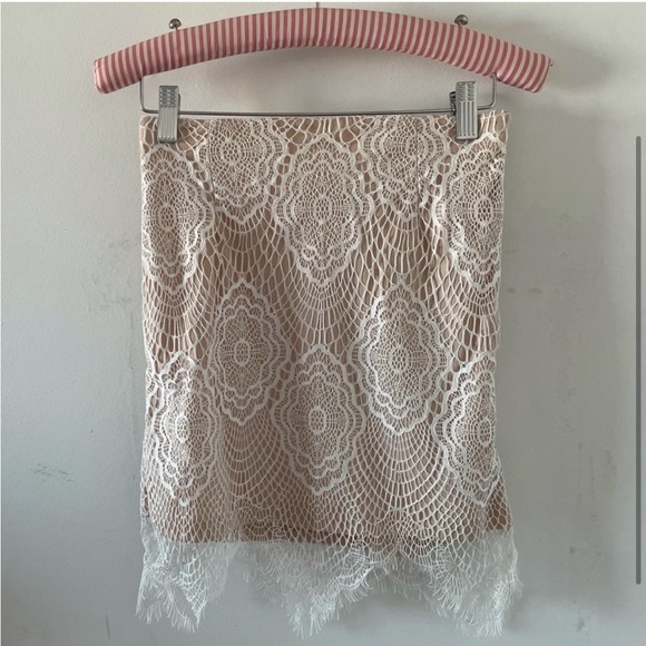 Eyelash Lace Bodycon Skirt - Picture 1 of 2